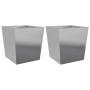 2 galvanized steel planters 50x50x50 cm by , Pots and planters - Ref: Foro24-851077, Price: 95,92 €, Discount: %