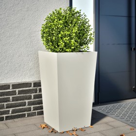 White steel planter 45x45x75 cm by , Pots and planters - Ref: Foro24-851096, Price: 75,99 €, Discount: %