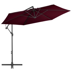 Cantilever parasol with burgundy red aluminum pole 300 cm by vidaXL, Umbrellas - Ref: Foro24-313754, Price: 97,99 €, Discount: %