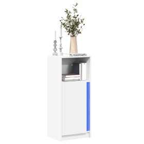 Display cabinet with LED lights, engineered wood, white, 42.5x34x100 cm by , Sideboards - Ref: Foro24-852152, Price: 71,99 €,...