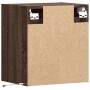 Wall-mounted bedside tables with LED lights, 2 units, brown oak. by , Nightstands - Ref: Foro24-3307974, Price: 106,02 €, Dis...