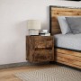 Wall-mounted bedside table with LED lights in smoked oak. by , Nightstands - Ref: Foro24-3307969, Price: 58,99 €, Discount: %