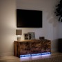 LED TV stand in smoked oak engineered wood, 97x34x40 cm by , TV Furniture - Ref: Foro24-852240, Price: 84,54 €, Discount: %