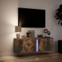 Wall-mounted TV stand with smoked oak finish and LED lights 100x31x35 cm by , TV Furniture - Ref: Foro24-852268, Price: 65,01...