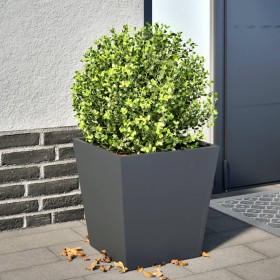 Pflanzgefäß aus anthrazitgrauem Stahl 40x40x40 cm von , Töpfe und Pflanzgefäße - Ref: Foro24-851056, Preis: 47,15 €, Rabatt: %