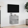 Mueble de TV de pared con luces LED gris hormigón 41x31x45 cm de , Muebles TV - Ref: Foro24-852277, Precio: 59,28 €, Descuent...