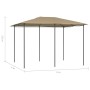 Cenador gris taupe 3x4x2,6 m 160 g/m² de vidaXL, Carpas y cenadores - Ref: Foro24-313615, Precio: 154,93 €, Descuento: %