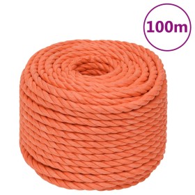 Orange 20 mm polypropylene work rope 100 m by , Ropes and metal cords - Ref: Foro24-152953, Price: 110,99 €, Discount: %