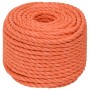 Orange 20 mm polypropylene work rope 100 m by , Ropes and metal cords - Ref: Foro24-152953, Price: 110,22 €, Discount: %