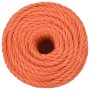 Orange 20 mm polypropylene work rope 100 m by , Ropes and metal cords - Ref: Foro24-152953, Price: 110,22 €, Discount: %