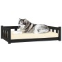 Solid black pine wood dog bed 105.5x75.5x28 cm by , Beds for dogs - Ref: Foro24-820206, Price: 113,09 €, Discount: %