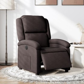 Sillón reclinable eléctrico tela marrón oscuro de , Sillones - Ref: Foro24-3204145, Precio: 249,25 €, Descuento: %