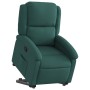 Sillón reclinable elevable tela verde oscuro de , Sillones - Ref: Foro24-3204170, Precio: 268,87 €, Descuento: %