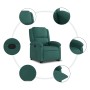 Sillón reclinable elevable tela verde oscuro de , Sillones - Ref: Foro24-3204170, Precio: 268,87 €, Descuento: %