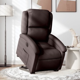 Sillón eléctrico reclinable elevable de tela marrón oscuro de , Sillones - Ref: Foro24-3204193, Precio: 308,97 €, Descuento: %