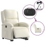 Sillón eléctrico reclinable elevable de terciopelo crema de , Sillones - Ref: Foro24-3204331, Precio: 327,60 €, Descuento: %