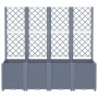 Planter with grey PP trellis 160x40x140 cm by , Pots and planters - Ref: Foro24-367871, Price: 179,58 €, Discount: %