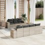 Garden sofa set 8 pieces and gray synthetic rattan cushions by , Modular outdoor sofas - Ref: Foro24-3222331, Price: 634,02 €...