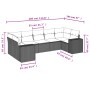 Gartensofa-Set, 7-teilig, mit Polstern, aus hellem grauem PE-Rattan. von , Gartensets - Ref: Foro24-3222991, Preis: 543,21 €,...