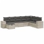 Garden sofa set 8 pieces and gray synthetic rattan cushions by , Garden sets - Ref: Foro24-3264518, Price: 577,96 €, Discount: %