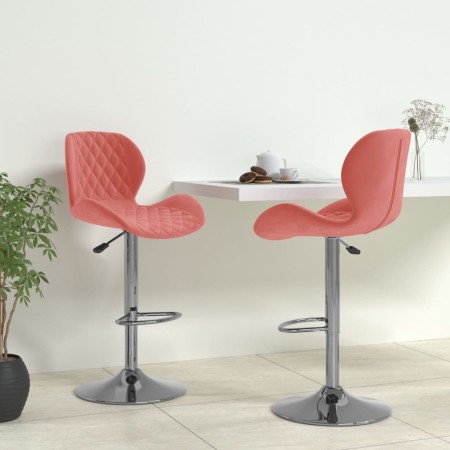 Kitchen stools 2 units pink velvet by , Kitchen stools - Ref: Foro24-334916, Price: 140,99 €, Discount: %