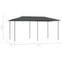 Anthracite gray gazebo 3x6x2.6 m 160 g/m² by vidaXL, Tents and gazebos - Ref: Foro24-313622, Price: 176,47 €, Discount: %