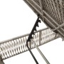 Liegestuhl mit hellem grauem Kunststoff-Rattan-Kissen. von , Liegen - Ref: Foro24-4002742, Preis: 140,41 €, Rabatt: %