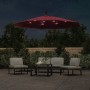 Cantilever parasol with LED lights and red wine red steel pole by vidaXL, Umbrellas - Ref: Foro24-313780, Price: 121,48 €, Di...