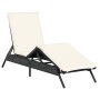 Sun loungers with cushions 2 units synthetic black rattan by , Loungers - Ref: Foro24-3261578, Price: 270,47 €, Discount: %