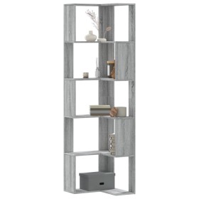 Corner shelf 5 levels gray Sonoma wood 50x50x179 cm by , Bookcases and shelves - Ref: Foro24-852587, Price: 84,45 €, Discount: %