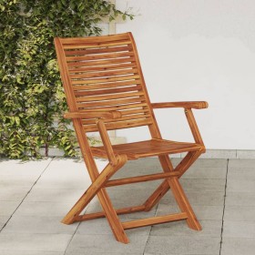 Folding garden chairs with armrests, 2 units, solid acacia wood. by , Garden chairs - Ref: Foro24-367698, Price: 133,99 €, Di...