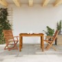 Folding garden chairs with armrests, 2 units, solid acacia wood. by , Garden chairs - Ref: Foro24-367698, Price: 133,14 €, Di...