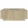 Coffee table with Infinity LED Sonoma oak 100x100x40 cm by , Coffee table - Ref: Foro24-3284044, Price: 208,27 €, Discount: %