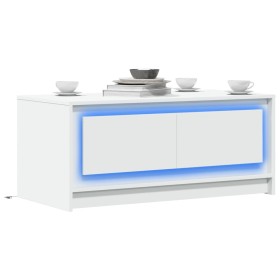 Mesa de centro con luces LED madera ingeniería blanca de , Mesas de centro - Ref: Foro24-851984, Precio: 105,50 €, Descuento: %