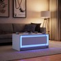 Mesa de centro con luces LED madera ingeniería blanca de , Mesas de centro - Ref: Foro24-851984, Precio: 105,99 €, Descuento: %