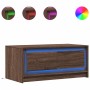 Mesa de centro con luces LED madera de ingeniería marrón roble de , Mesas de centro - Ref: Foro24-851990, Precio: 105,50 €, D...