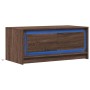 Mesa de centro con luces LED madera de ingeniería marrón roble de , Mesas de centro - Ref: Foro24-851990, Precio: 105,50 €, D...