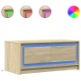 Mesa de centro con luces LED madera de ingeniería roble Sonoma de , Mesas de centro - Ref: Foro24-851986, Precio: 101,99 €, D...