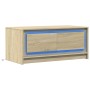 Mesa de centro con luces LED madera de ingeniería roble Sonoma de , Mesas de centro - Ref: Foro24-851986, Precio: 101,99 €, D...