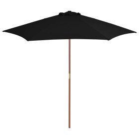 Garden umbrella with black wooden pole 270 cm by vidaXL, Umbrellas - Ref: Foro24-313762, Price: 65,23 €, Discount: %