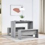 Mesa y bancos de comedor 3 piezas madera ingeniería gris Sonoma de , muebles para cocinas y comedores - Ref: Foro24-855536, P...