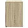 Bedside table with LED lights made of engineered oak wood in Sonoma oak color. by , Nightstands - Ref: Foro24-852037, Price: ...