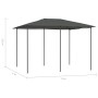 Cenador gris antracita 3x4x2,6 m 160 g/m² de vidaXL, Carpas y cenadores - Ref: Foro24-313616, Precio: 136,60 €, Descuento: %