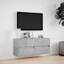 Mueble de TV de pared con luces LED gris hormigón 100x31x45 cm de , Muebles TV - Ref: Foro24-852295, Precio: 88,66 €, Descuen...