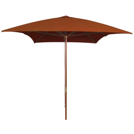 Garden umbrella with terracotta wooden pole 200x300 cm by vidaXL, Umbrellas - Ref: Foro24-313759, Price: 69,32 €, Discount: %