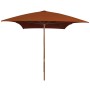 Garden umbrella with terracotta wooden pole 200x300 cm by vidaXL, Umbrellas - Ref: Foro24-313759, Price: 69,32 €, Discount: %