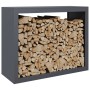 Holzregal aus anthrazitgrauem Stahl 100x40x80 cm von , Brennholztaschen und -halter - Ref: Foro24-850977, Preis: 125,17 €, Ra...