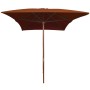 Garden umbrella with terracotta wooden pole 200x300 cm by vidaXL, Umbrellas - Ref: Foro24-313759, Price: 69,32 €, Discount: %