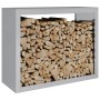 Galvanized steel firewood rack 100x40x80 cm by , Firewood bags and holders - Ref: Foro24-850980, Price: 103,73 €, Discount: %