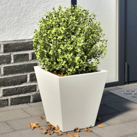 2 white steel planters 30x30x30 cm by , Pots and planters - Ref: Foro24-851041, Price: 52,77 €, Discount: %